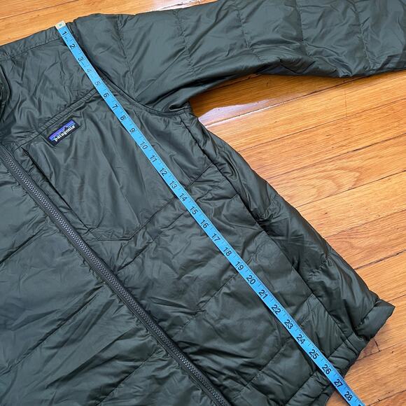 Patagonia Men's Green Lightweight Full Zip Puffer Jacket Size M - Picture 11 of 12
